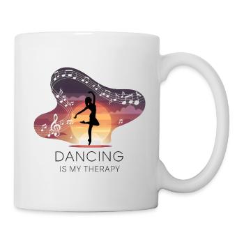 Dancing is My Therapy – Dancing Ballet Hip-Hop - Mug - white - Right