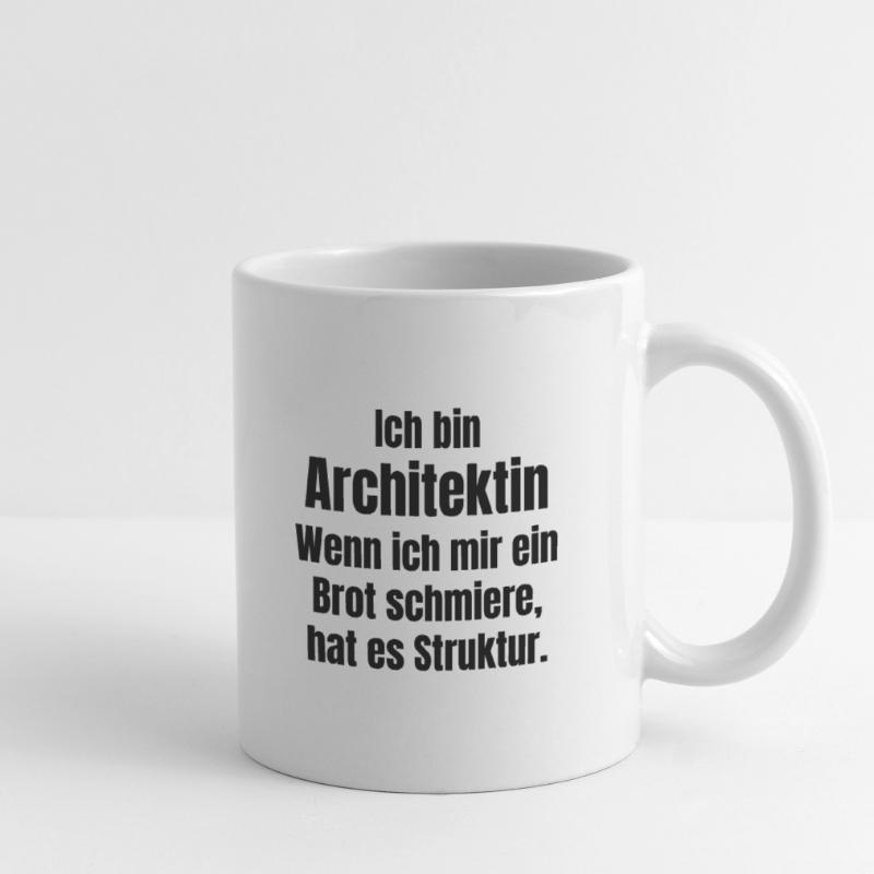 Architect smears bread with structure Mug