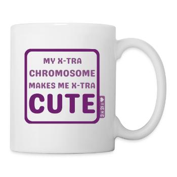 Down Syndrom - X-tra Cute - malve - Tasse - Weiß - Rechts