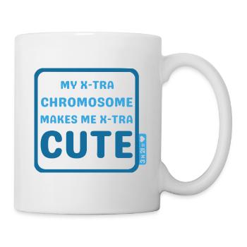 Down Syndrom - X-tra cute - petrol - Tasse - Weiß - Rechts