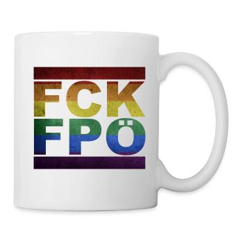 FCK FPÖ - Montrer l’exemple contre la droite (vintage) - Mug blanc - blanc - Droite