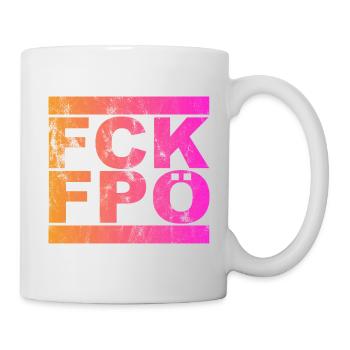 FCK FPÖ - Montrer l’exemple contre la droite (vintage) - Mug blanc - blanc - Droite
