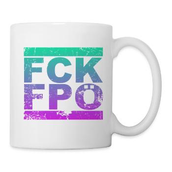 FCK FPÖ - Montrer l’exemple contre la droite (vintage) - Mug blanc - blanc - Droite