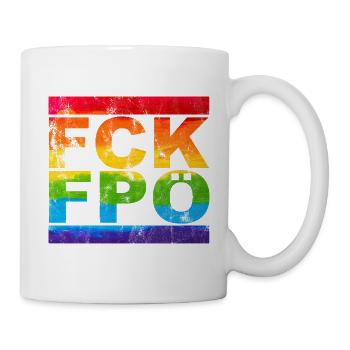 FCK FPÖ - Montrer l’exemple contre la droite (vintage) - Mug blanc - blanc - Droite