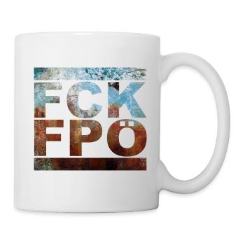 FCK FPÖ - Montrer l’exemple contre la droite (vintage) - Mug blanc - blanc - Droite