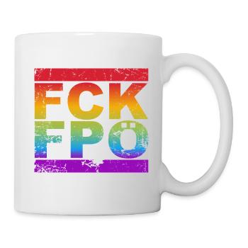 FCK FPÖ - Montrer l’exemple contre la droite et les LGBTQ - Mug blanc - blanc - Droite