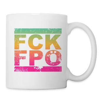 FCK FPÖ - Montrer l’exemple contre la droite (vintage) - Mug blanc - blanc - Droite