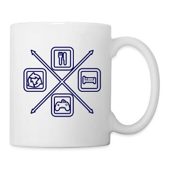 Le cycle de vie d'un gameur,geek,gaming - Mug blanc - blanc - Droite