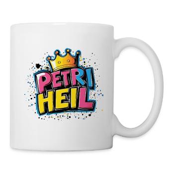 Petri Heil Fischen - Tasse - Weiß - Rechts