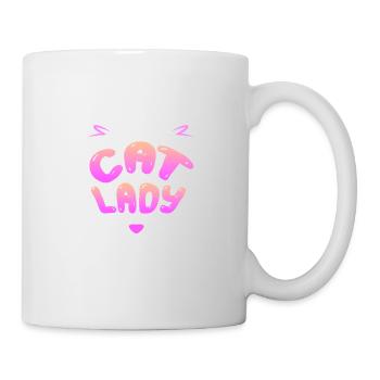 Cat Lady Cute Whiskers Feminine Feline Vibes - Mug - white - Right