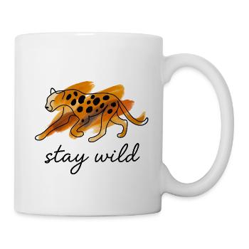 🐆 Stay Wild 🐆 - Tasse - Weiß - Rechts