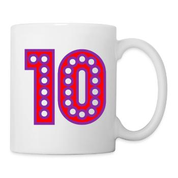 10. 10 YEARS. 10th ANNIVERSARY. 10 YEAR ANNIVERSARY. - Mug - white - Right
