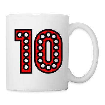 10. 10 YEARS. 10th ANNIVERSARY. 10 YEAR ANNIVERSARY. - Mug - white - Right