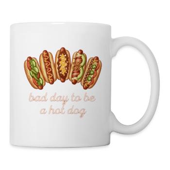 Hot Dog Fast Food Snack Humor - Tasse - Weiß - Rechts