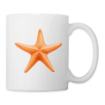 Orange Starfish Beach Design - Mug - white - Right