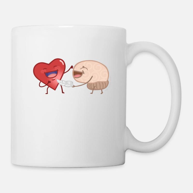 Cœur et l' - Mug blanc - blanc