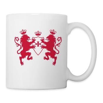 Loewen with the Knight Templar Cross Shield crown - Mug - white - Right