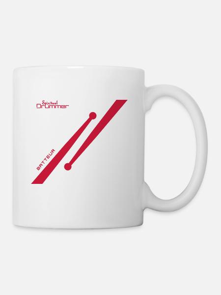 Drumstick Design Batteur - Mug blanc - blanc