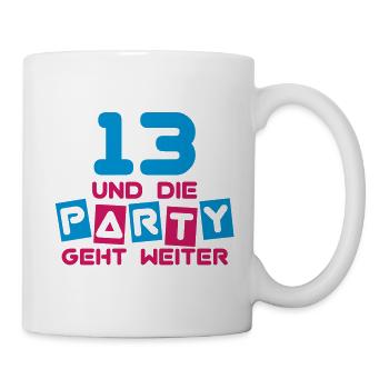 13 ans et la fête continue ... - Mug blanc - blanc - Droite