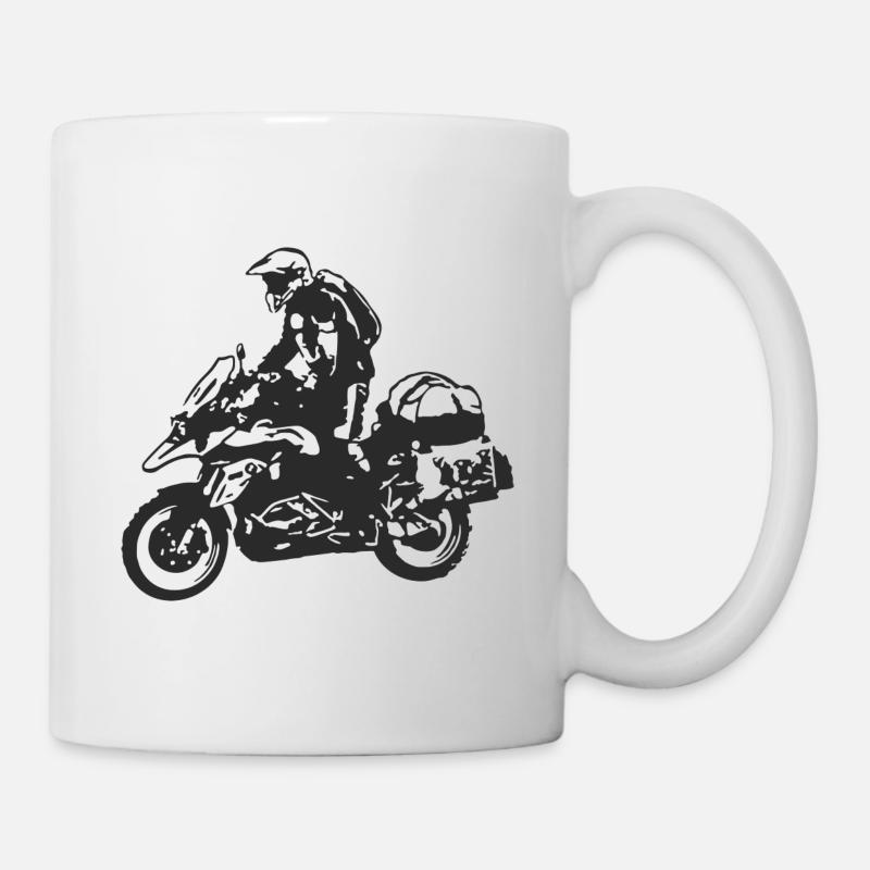 Motorrad Trail Enduro - Tasse - Weiß