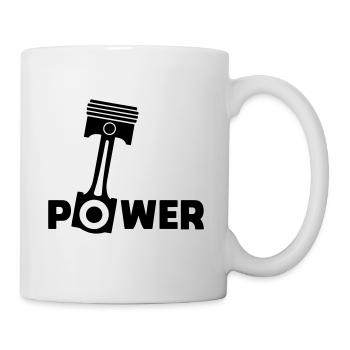 Piston Power Motor Kolben Kraft - Tasse - Weiß - Rechts