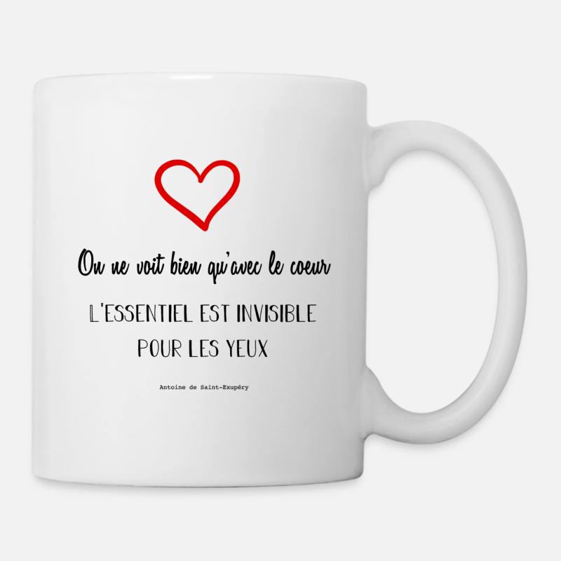 Citation de Antoine de Saint Exupéry - Mug blanc - blanc