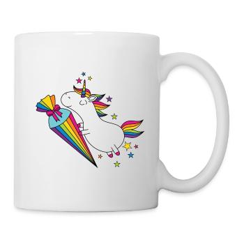 Unicorn École École École Cône de sucre - Mug blanc - blanc - Droite