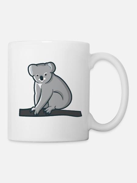 Koala est assis sur un arbre en Australie - Mug blanc - blanc