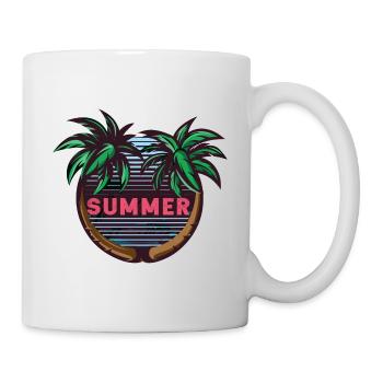 Sommer Sonne Strand Urlaub Meer Geschenkidee - Tasse - Weiß - Rechts