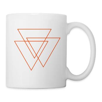 Geometric pattern of triangles - Mug - white - Right