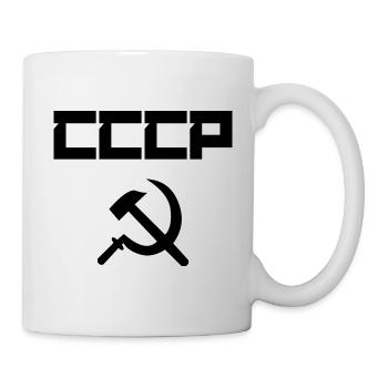 Hammer und Sichel schwarz - Tasse - Weiß - Rechts