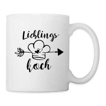 Lieblingskoch kochen Hobbykoch Spruch Geschenk - Tasse - Weiß - Rechts