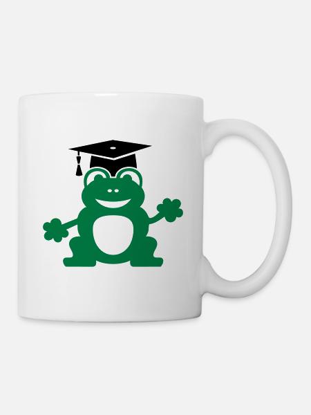 Frosch Promotion Doktorhut Medizin Tiermedizin - Tasse - Weiß