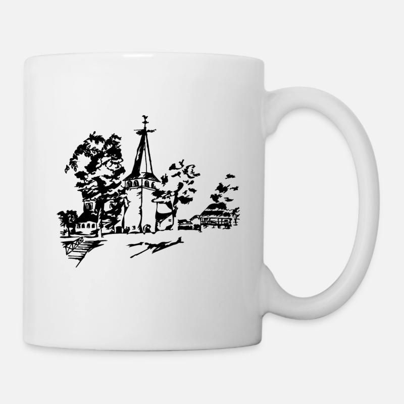 Église idyllique - Mug blanc - blanc