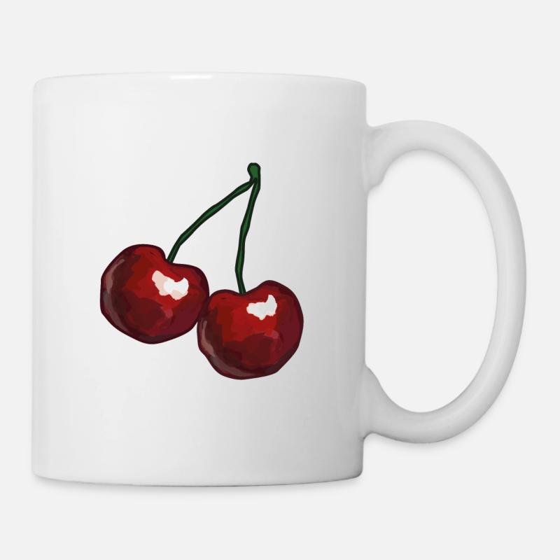 Kirschen - Tasse - Weiß