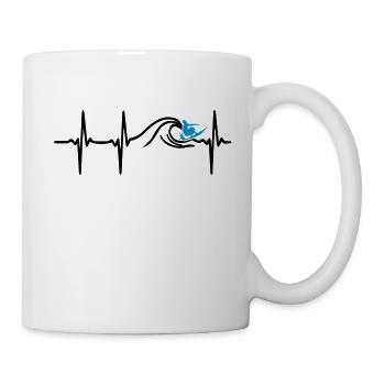 Heart Beat Surfing - Tasse - Weiß - Rechts