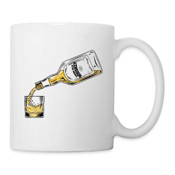 Whisky Alkohol - Tasse - Weiß - Rechts