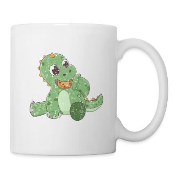 Dino Fantasy Retro Vintage Style - Tasse - Weiß - Rechts