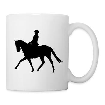 Horse riding silhouette - Mug - white - Right