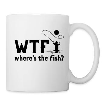 Où est le poisson - Mug blanc - blanc - Droite