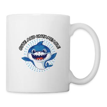Baby Hai Haie Weißer Hai Meer Geschenk - Tasse - Weiß - Rechts