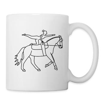 Voltige - Cheval Volti - sport à cheval - Mug blanc - blanc - Droite