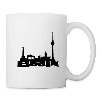 Berlin Skyline Premium Design - Tasse - Weiß - Rechts