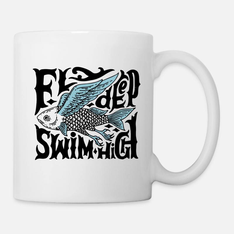 flying fish - pêche - Pêche - Chemise - Mug blanc - blanc