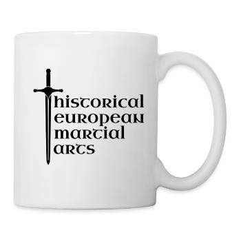 Historical European Martial Arts (HEMA) m. Schwert - Tasse - Weiß - Rechts