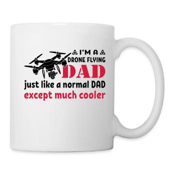 Drone Flying Dad - Tasse - Weiß - Rechts