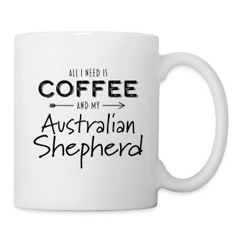 Australian Shepherd cadeau de chien de refuge - Mug blanc - blanc - Droite