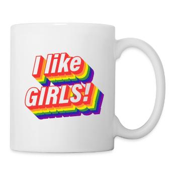 Lesbian LGBT homosexuality girl - Mug - white - Right