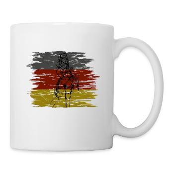 Germany Flag Girl Soldier Anime Game - Mug - white - Right