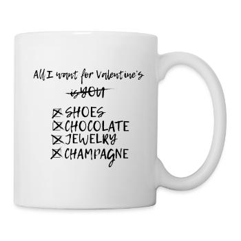 Sans-Valentin All I Want For Valentine Humour - Mug blanc - blanc - Droite